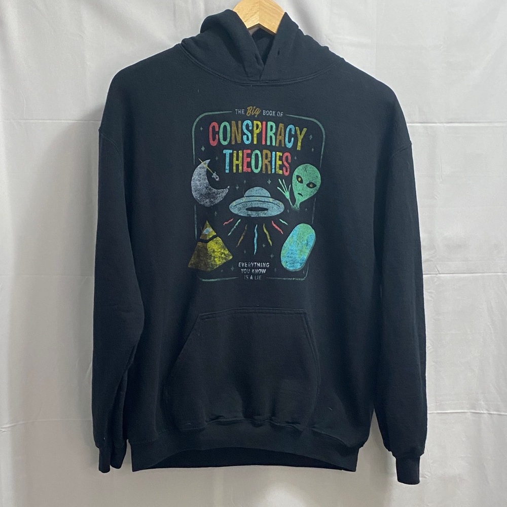 Threadless The Black Big Book of Conspiracy Theories Hoodie